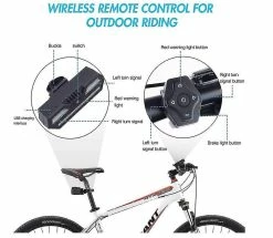 Mssugar Bike Tail Light With Turn Signals-wireless Remote Control Waterproof Bicycle Taillight-usb Rechargeable Ultra Bright(black) -Bikes Shop 288047326 max