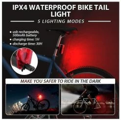 Cycling Youth Bike Tail Light, Usb Rechargeable Rear Bike Light Super Bright Cycling Light Waterproof 5 Light Modes Night Safety Warning Back Light For Mountain Cyc -Bikes Shop 289436645 max