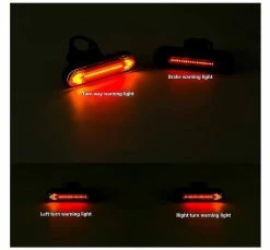 Cycling Youth Rear Bike Lights Bike Taillight Riding Led Bicycle Tail Light Mountain Bike Back Light Wireless Remote Control Cycle Turn Signal(black) -Bikes Shop 289441496 max
