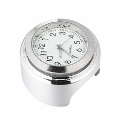 Unbranded Bike Clock Dashboard Luminous Quartz Clock Vehicle-mounted Mini Clock (white)