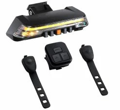 Unbranded Bike Tail Light - Wireless Remote Control Bicycle Brake And Turn Signal- 6 Modes- Built-in Battery- Red Tail Light