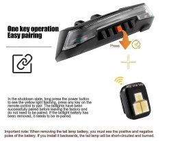 Unbranded Bike Tail Light - Wireless Remote Control Bicycle Brake And Turn Signal- 6 Modes- Built-in Battery- Red Tail Light -Bikes Shop 321765275 max