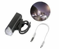 Unbranded Usb Bike Headlight Waterproof Rechargeable Bike Front Light (black) -Bikes Shop 321768309 max