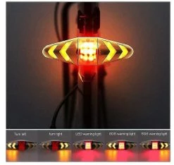 Unbranded Bicycle Intelligent Wireless Control Usb Rechargeable Turn Signal Light Bike Rear Brake Light With Mount Holder Strap(white) -Bikes Shop 321774368 max