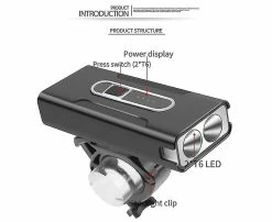 Unbranded Bicycle Light Rainproof Usb Charging T6 Led Front Lamp Road Bike Headlight(black) -Bikes Shop 321784942 max