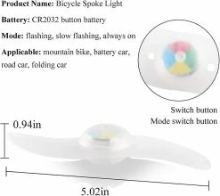 Unbranded 4 X LED Bike Wheel Light, Waterproof LED Bike Wheel Light With 3 Flashing Modes LED Bike Wheel Lamp For Adult And Child Bike - Color