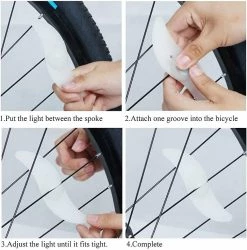 Unbranded 4 X LED Bike Wheel Light, Waterproof LED Bike Wheel Light With 3 Flashing Modes LED Bike Wheel Lamp For Adult And Child Bike - Color -Bikes Shop 323052192 max