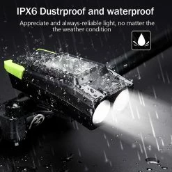 Unbranded 4000mah Bicycle Front Light Set Usb Rechargeable Headlight With Speedometer Horn 800 Lumen Led Bike Lamp Cycling Flashlight -Bikes Shop 327804035 max