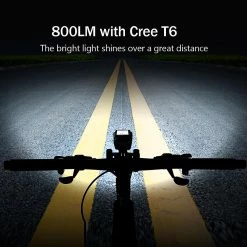 Unbranded 4000mah Bicycle Front Light Set Usb Rechargeable Headlight With Speedometer Horn 800 Lumen Led Bike Lamp Cycling Flashlight -Bikes Shop 327804259 max