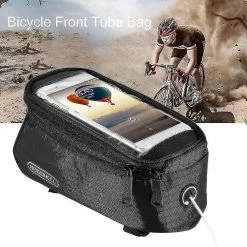 Unbranded Cycling Bike Front Top Frame Pannier Tube Bag Case Pouch For Cell Phone