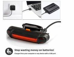 Unbranded Bicycle Rear Light, Bike Taillight Usb Rechargeable Cob Led Rear Bike Lamp, Multi *lighting Modes, Shockproof Waterproof(black) -Bikes Shop 353412544 max