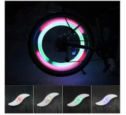 Unbranded Waterproof Bicycle Spoke Light, With 3 Lighting Mode Led Bike Wheel Light Easy To Install Bicycle Safety Warning Light(white)