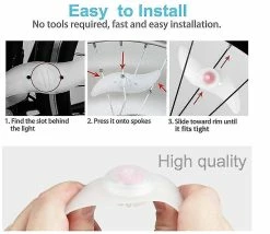 Unbranded Waterproof Bicycle Spoke Light, With 3 Lighting Mode Led Bike Wheel Light Easy To Install Bicycle Safety Warning Light(white) -Bikes Shop 356751990 max