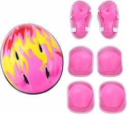 Kids Bike Safety Helmet Skateboard Crash Helmet Sports Protective Gear Set Elbow Acsergery Gift