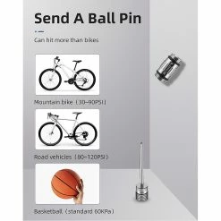 Unbranded Bike Mini Pump With Pressure Gauge Lcd Digital Display 120 Psi Mtb Tire Inflator -Bikes Shop 358877533 max