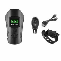 Unbranded Bike Light Night Set, Multifunctional Stopwatch S Speaker Front And Rear, Waterproof Bike Usb Rechargeable With Tail Lights