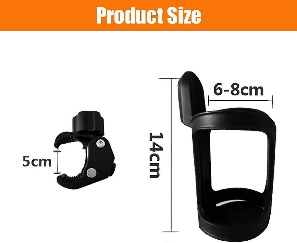 Unbranded Bike Bottle Holder, Black Bicycle Cup Holder 360 Degrees Rotation Cycling Water Bottle Cages; Fit Bicycles, Mountain Bikes, Prams And Wheelchair 2 Unbranded Bike Bottle Holder, Black Bicycle Cup Holder 360 Degrees Rotation Cycling Water Bottle Cages; Fit Bicycles, Mountain Bikes, Prams And Wheelchair - Image 2
