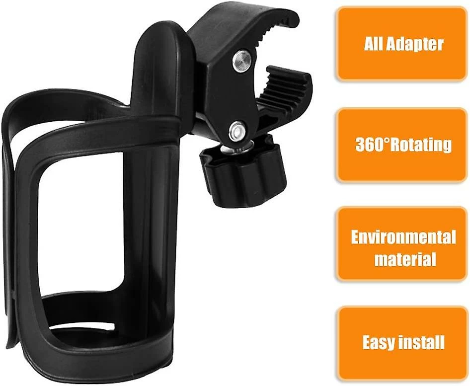 Unbranded Bike Bottle Holder, Black Bicycle Cup Holder 360 Degrees Rotation Cycling Water Bottle Cages; Fit Bicycles, Mountain Bikes, Prams And Wheelchair 3 Unbranded Bike Bottle Holder, Black Bicycle Cup Holder 360 Degrees Rotation Cycling Water Bottle Cages; Fit Bicycles, Mountain Bikes, Prams And Wheelchair - Image 3