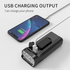 Unbranded 10000mah 8 Led Bike Light Waterproof Usb Rechargeable Led Bicycle Light 7000 Lumens Flashlight And Headlamp As Power Bank -Bikes Shop 374423546 max