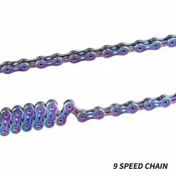 Unbranded 9 Speed Colorful Bike Bicycle Chain Hollow Durable Missing Link Rainbow El Slr -Bikes Shop 374645773 max