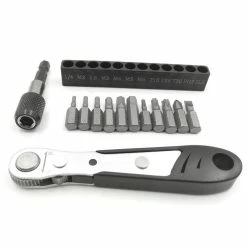 Unbranded Mountain Bike Ratchet Wrench Set Allen Key Repair Socket Bicycle Spanner Wrench -Bikes Shop 374646567 max