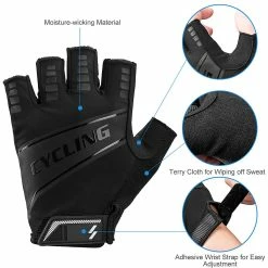 Unbranded Bike Cycling Half Finger Gloves Anti Slip Breathable Pad Bicycle Fitness Mittens -Bikes Shop 374647824 max
