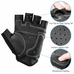 Unbranded Bike Cycling Half Finger Gloves Anti Slip Breathable Pad Bicycle Fitness Mittens -Bikes Shop 374647828 max