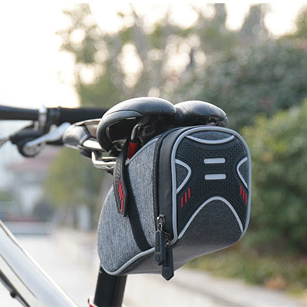 Unbranded Bike Saddle Bag Bicycle Under Seat Pouch For Mtb, Beach Or Road Bikes 2 Unbranded Bike Saddle Bag Bicycle Under Seat Pouch For Mtb, Beach Or Road Bikes - Image 2