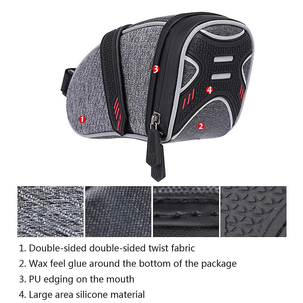 Unbranded Bike Saddle Bag Bicycle Under Seat Pouch For Mtb, Beach Or Road Bikes 4 Unbranded Bike Saddle Bag Bicycle Under Seat Pouch For Mtb, Beach Or Road Bikes - Image 4