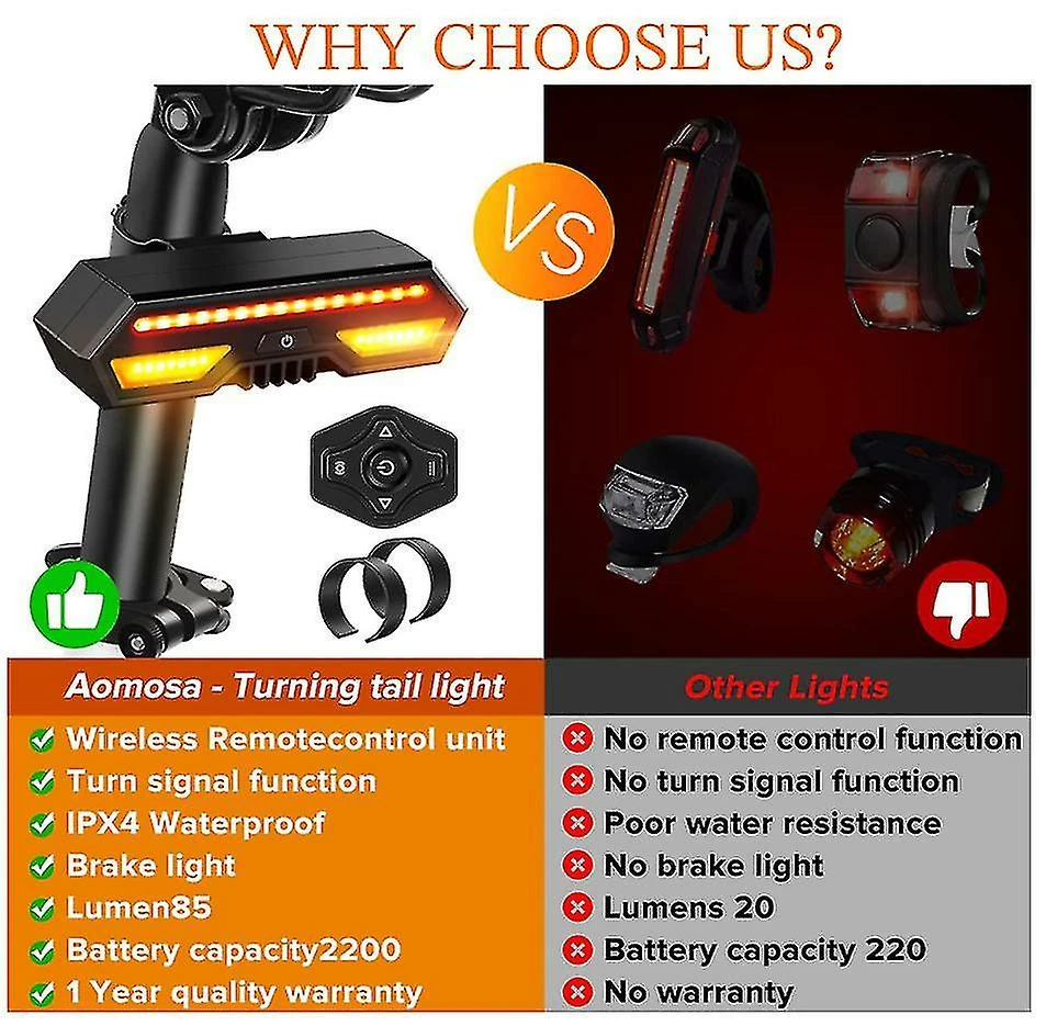 Unbranded Bike Tail Light Chronus, Usb Rechargeable Led Bicycle Rear Lights, Waterproof Safety Riding Turn Signal Rear Warning Light(black) 3 Unbranded Bike Tail Light Chronus, Usb Rechargeable Led Bicycle Rear Lights, Waterproof Safety Riding Turn Signal Rear Warning Light(black) - Image 3