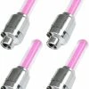 Unbranded Yaju Wheel Valve Light Durable And Practical Bike Nozzle Light Tire Valve Light Bicycle Valve Led Bike Motorcycle (pink) (4pcs)