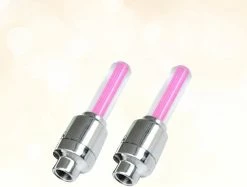Unbranded Yaju Wheel Valve Light Durable And Practical Bike Nozzle Light Tire Valve Light Bicycle Valve Led Bike Motorcycle (pink) (4pcs) -Bikes Shop 407139817 max