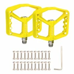 Unbranded Big And Flat Platform Bike Pedals Mtb Bicycle Nylon Pedals Easy Installation