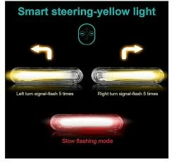 Unbranded Led Bike Rear Light Turn Signal Light With Wireless Remote Control,bike Turn Signal Waterproof Bike Lights,rear Bike Light 11 Lighting Modes(black) -Bikes Shop 428915442 max