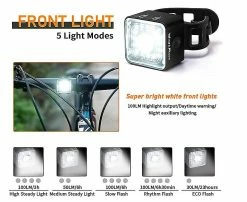 Vention Bike Lights, Usb Rechargeable Front And Rear Lights With 5 Lighting Modes, Ip66 Waterproof / 120lm Brake Light / 2000m Warning Distance Bike Lights Se -Bikes Shop 462545280 max
