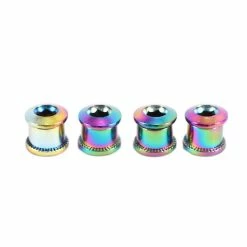 Renekton 4pcs Disc Plate Nail Titanium Plated Screws Crankset Bolts Road Bike Chainwheel