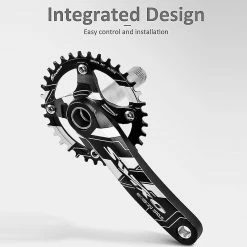 Unbranded 170mm 104 Bcd Bicycle Crankset Crank Arm Set Mtb Mountain Bike Crank Set With 34t/36t Chainring Bottom Bracket