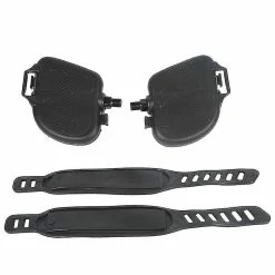 Unbranded 1pair Exercise Bike Pedal Widened Bicycle Pedal With Pedal Straps