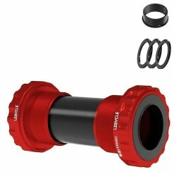 Unbranded Lebycle Bike Bottom Bracket Set Sealed Bearing Thread Type,red