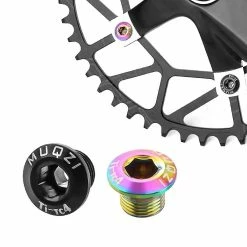 Unbranded Muqzi 4 Pcs Bike Chainring Screw Tc4 Crank Chain Ring Bolts Bmx 1 -Bikes Shop 473990775 max