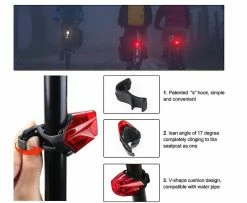 Unbranded Bicycle Rear Light, Bike Taillight Usb Rechargeable Cob Led Rear Bike Lamp, Multi-lighting Modes, Shockproof Waterproof(black) -Bikes Shop 476471039 max
