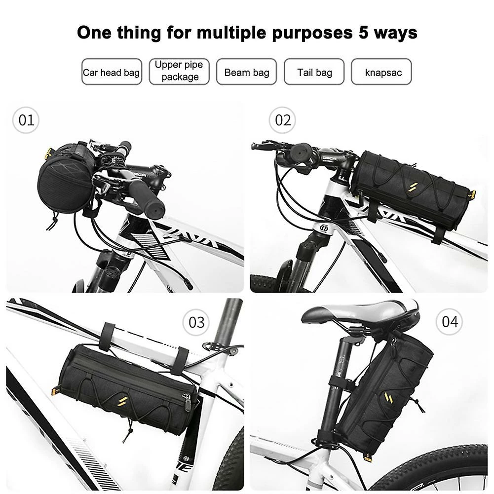 Unbranded Bike Bag Portable Handlebar Pannier Multi-purpose Large Capacity Backpack Mtb Road Cycling Frame Tube Bag Outdoor Storage Bag 5 Unbranded Bike Bag Portable Handlebar Pannier Multi-purpose Large Capacity Backpack Mtb Road Cycling Frame Tube Bag Outdoor Storage Bag - Image 5