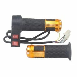 Unbranded 2pcs 22mm Electric Bicycle Throttle Handle Anti-slip Replacing Part E-bike Scooter Repairing Handlebar With 3 Speed Controller