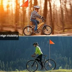 Unbranded Dropship-safety Flag With Pole,6 Foot Adjustable High Visibility Bike Flag, Brightly Colored Waterproof Safety Flag For Kids Bik -Bikes Shop 496706908 max
