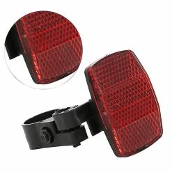 Unbranded Stickers Mount Safe Reflector Rear Warning Bike Trailer Reflective Film Reflective Tape Decals Accessories (red) -Bikes Shop 507642822 max