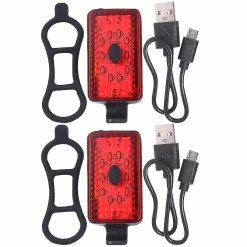 Unbranded 2 Sets Glowing Cycling Night Light Super Bright Rear Tail Light Bike Safety Warning Light Waterproof Bike Accessories