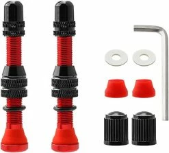 Bicycle Tire Valve 2 Pieces Mountain Bike Tubeless Valve Stem Bicycle Aluminum Alloy Valve Stem