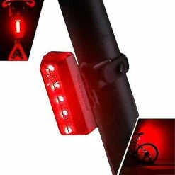 Unbranded Tl10 5 Led 5 Modes Bike Tail Light Waterproof Usb Charging Reflective Shell Bicycle Rear Light