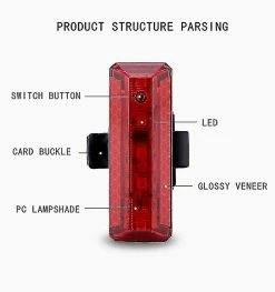 Unbranded Tl10 5 Led 5 Modes Bike Tail Light Waterproof Usb Charging Reflective Shell Bicycle Rear Light -Bikes Shop 539530135 max