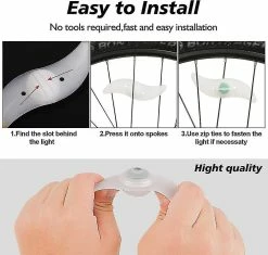 Unbranded 8pcs Bike Spoke Lights, Waterproof Wheel Spoke Lights Wheel Rim Light Used For Bicycle Spoke Decoration Safety And Warning -Bikes Shop 539530406 max